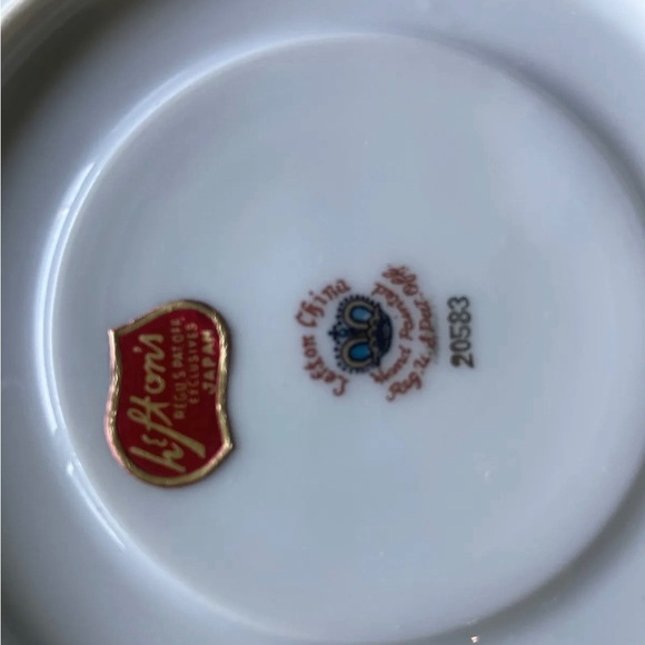 Vintage Lefton China PINK ROSE HAND PAINTED SAUCER Iridescent Pearl/Gold Edge - Picture 4 of 7